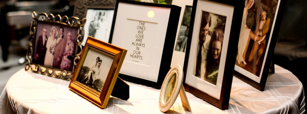 wedding after loss: photo memorial table