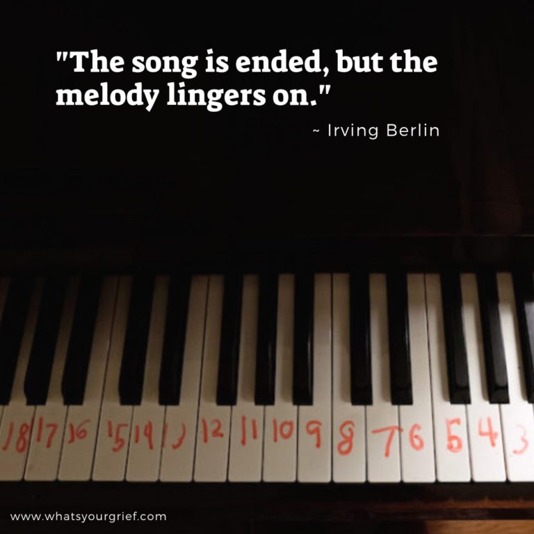 "The song is ended, but the melody lingers on."~ Irving Berlin