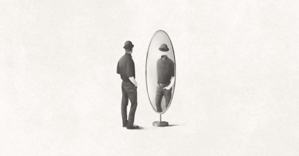 stop avoiding grief person in mirror