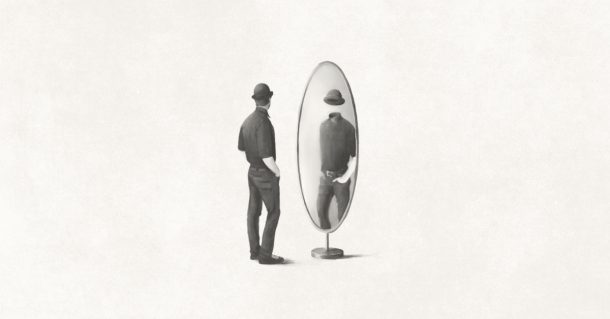 stop avoiding grief person in mirror