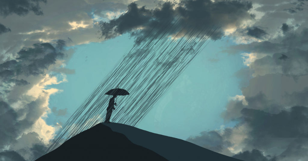 actively grieving intentionally grieving rain storm