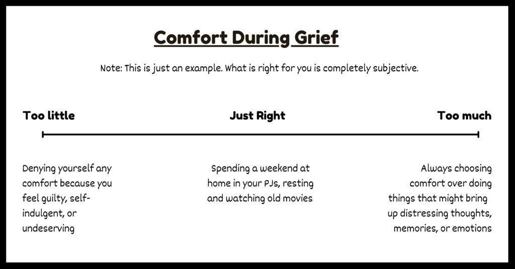 comfort during grief continuum