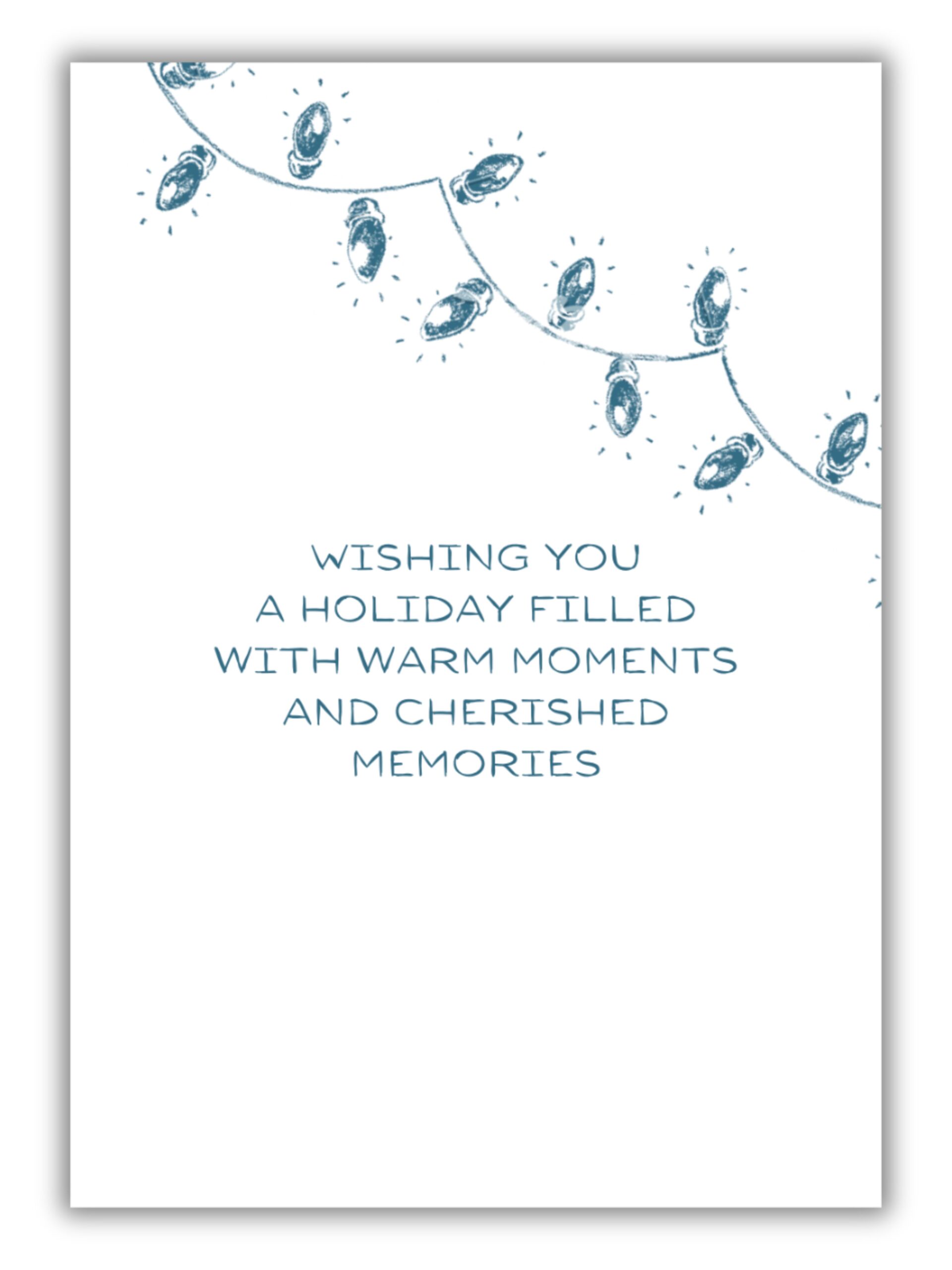 'May the memories of those we love shine brightly' holiday card - 10 pack - Image 2